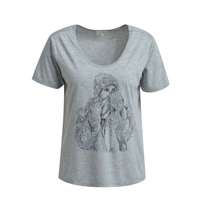 Milano Italy • grijs t-shirt dame