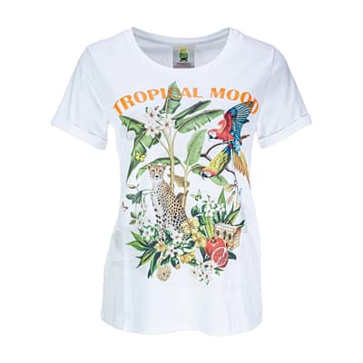 Princess goes Hollywood • wit t-shirt tropical mood