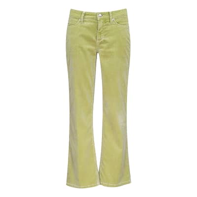 Cambio • groene velvet 5-pocket broek