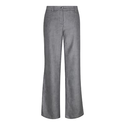 MAC • zilveren Wide corduroy broek