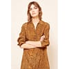Mes Demoiselles • blouse jurk in oker met slangen print