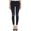J Brand • donkerblauwe skinny jeans met beschadigingen