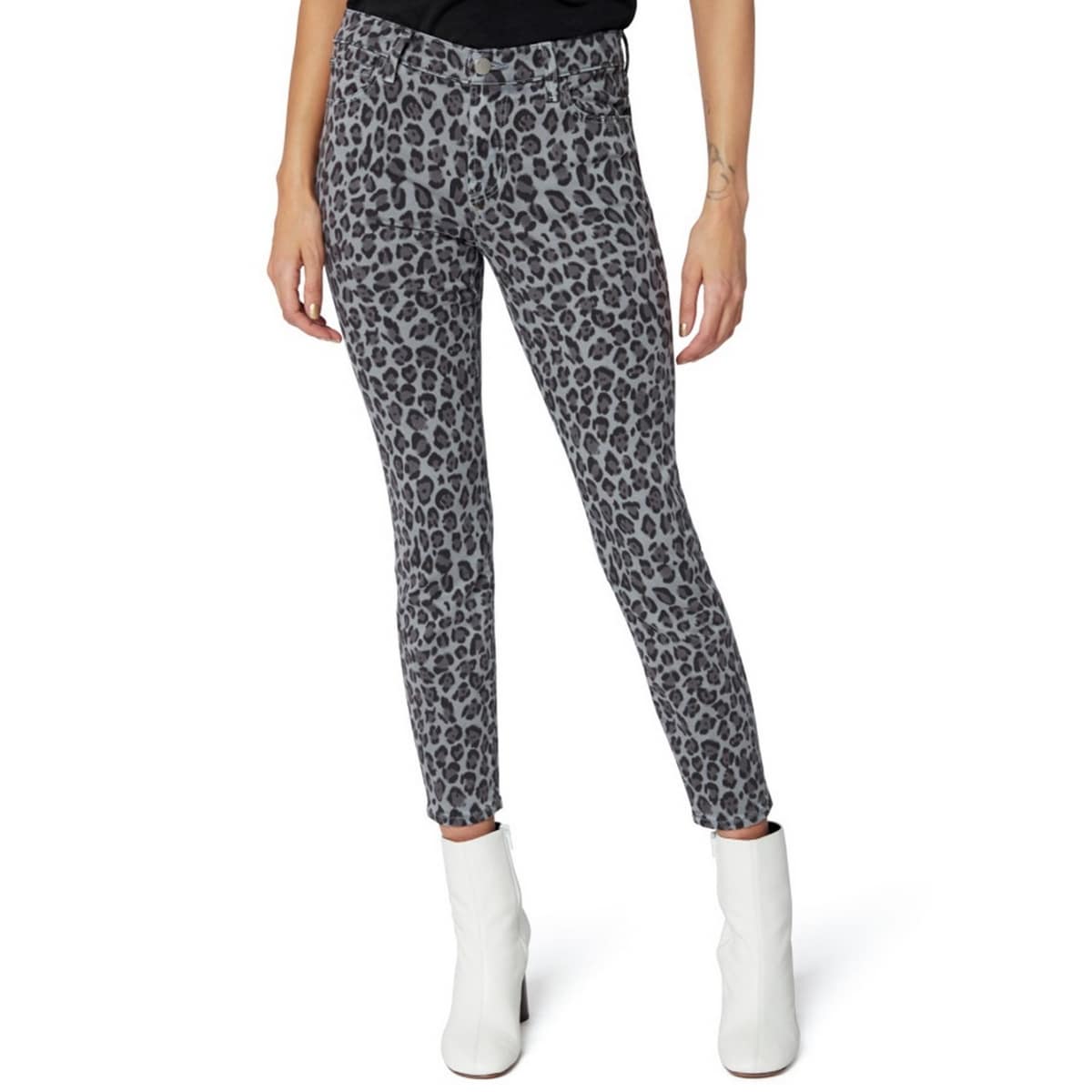 J Brand • mid-rise crop skinny jeans in jaguar print