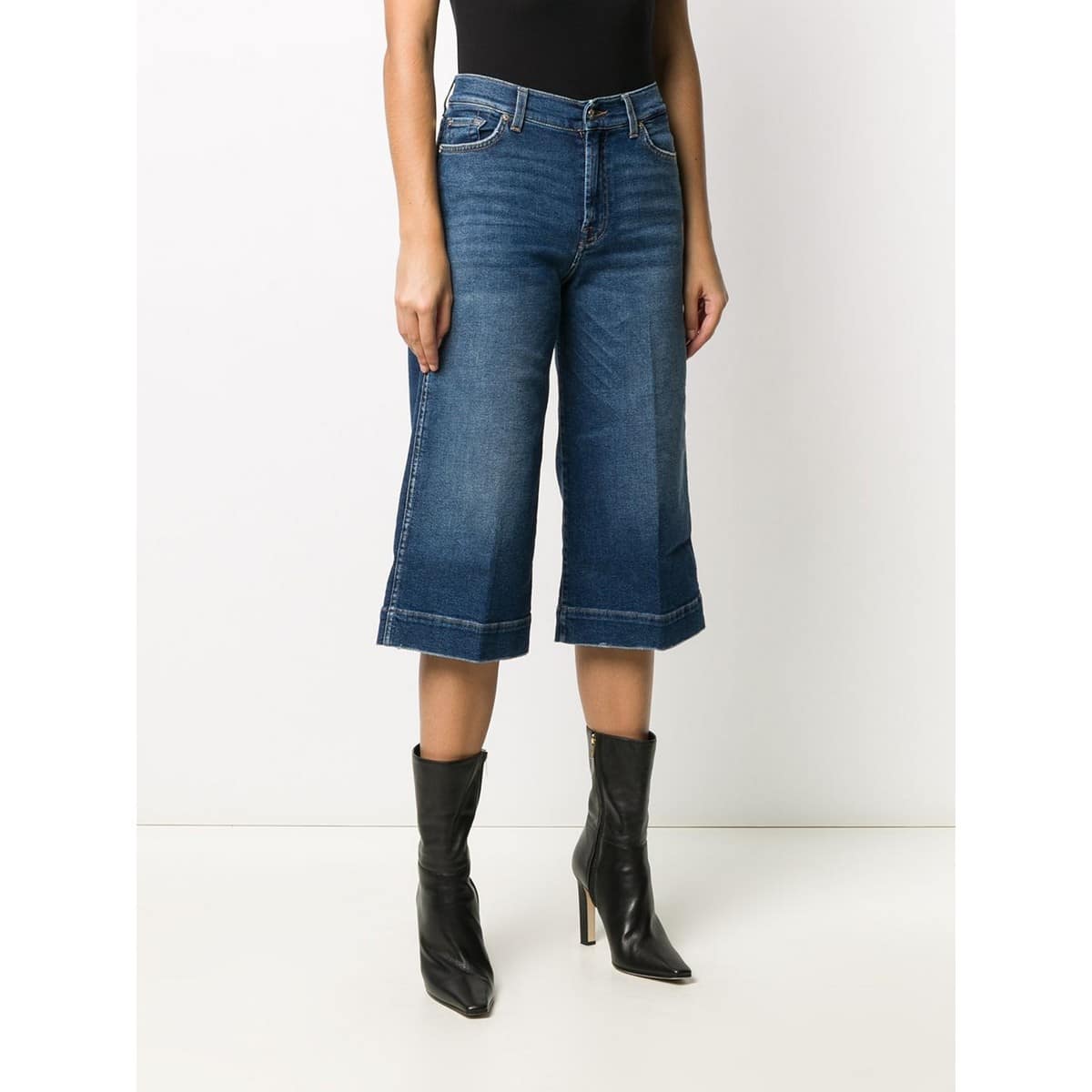 7 for all Mankind • blauwe culotte jeans