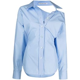 AlexanderWang.T • lichtblauwe blouse met open rug en nek