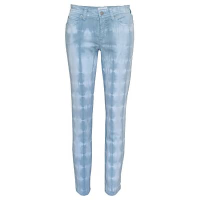 Cambio Jeans • blauwe tie dye slim fit jeans eco