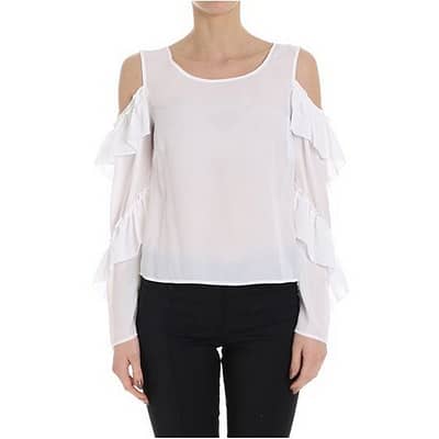 Patrizia Pepe • off-white top met open schouders