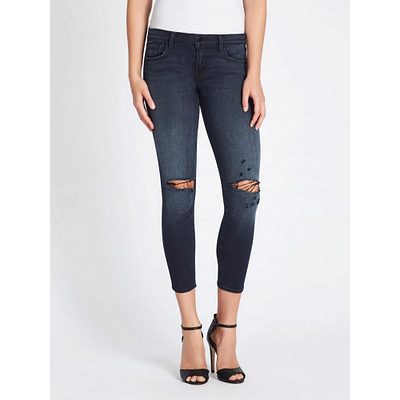 J Brand • blauwe Low-Rise crop skinny jeans