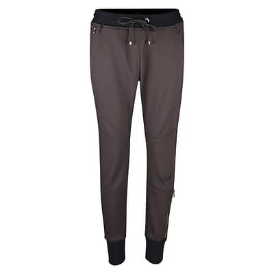 MAC • relaxte bruine broek Jogger zip