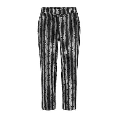 MAC • zwart wit gestreepte EASY CULOTTE broek