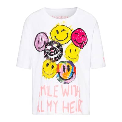 Frogbox • wit t-shirt smile with all my heart