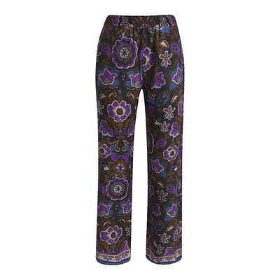 Milano Italy • broek met paarse bloemen