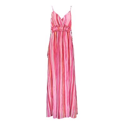 Frogbox • roze maxi jurk strepen