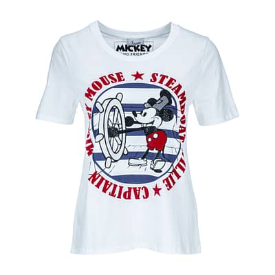 Princess goes Hollywood • wit t-shirt steamboat willie