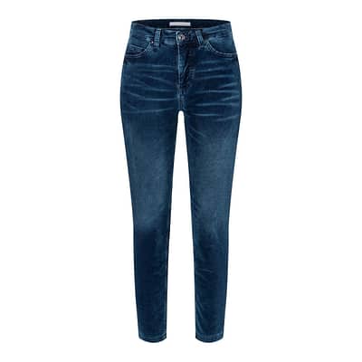 MAC • blauwe fluwelen Skinny broek