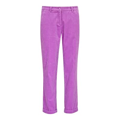Cambio • lila ribfluwelen pantalon Krystal