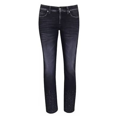 Cambio • zwarte Paris Cropped jeans met steentjes