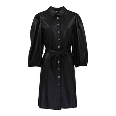 EsQualo • zwarte faux leather jurk