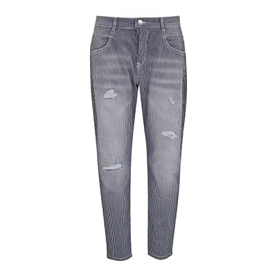 MAC • gestreepte jeans Boyfit button