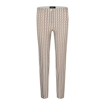 Cambio • pantalon Ros bruin wit