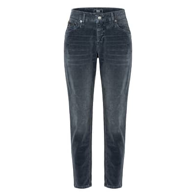 MAC • grijze Rich Slim velvet broek