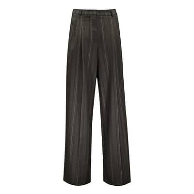 Cambio • grijze wijde wollen pantalon