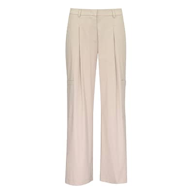 Cambio • wijde cargo pantalon beige