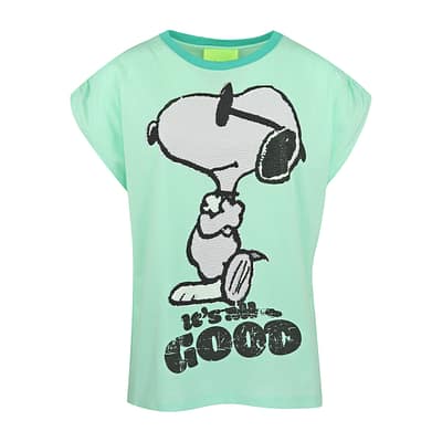 Frogbox • mintgroen t-shirt Snoopy