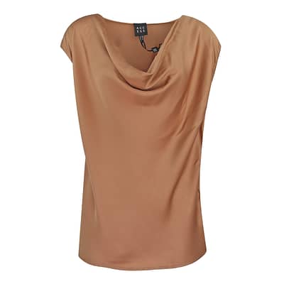 Access Fashion • bruine satijnen top