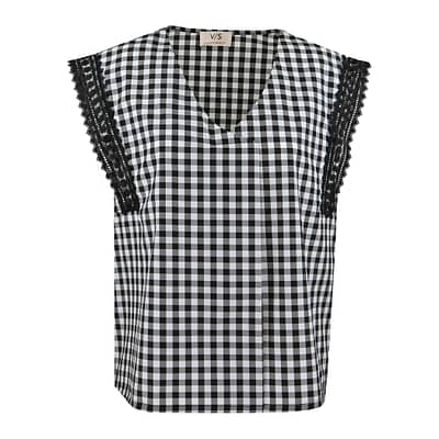 Verysimple • zwart wit geblokte top