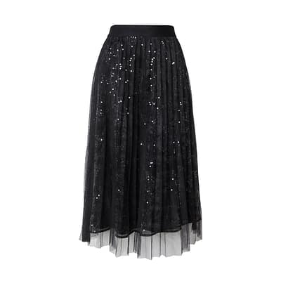 Princess goes Hollywood • zwarte midi rok pailletten