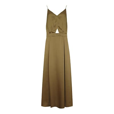 Karm Koma • zijden maxi jurk met open rug