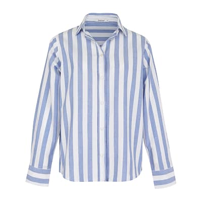 Soluzione • blauw wit gestreepte blouse