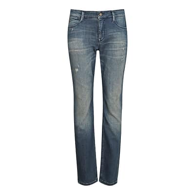 MAC • blauwe California Slim jeans destroy