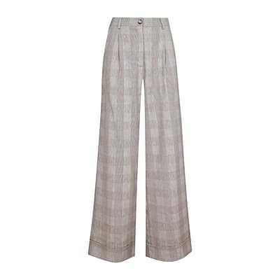 Vicolo • geruite beige pantalon