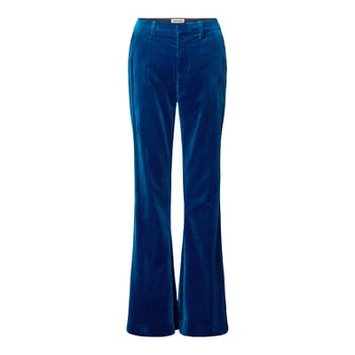 Zadig & Voltaire • pantalon Prevy velvet blauw