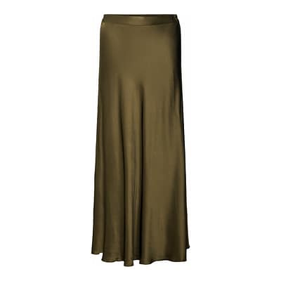 Milano Italy • groene satijnen midi rok