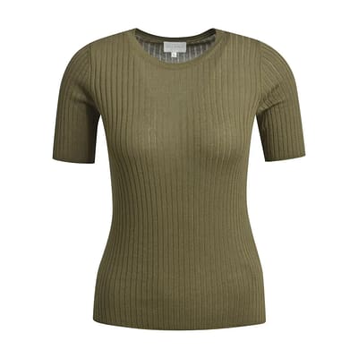 Milano Italy • groen geribbeld shirt