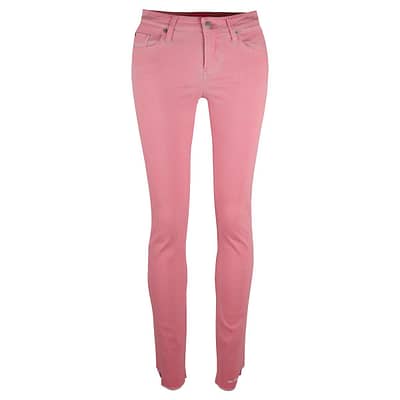 Cambio Jeans • roze skinny jeans met stepped hem