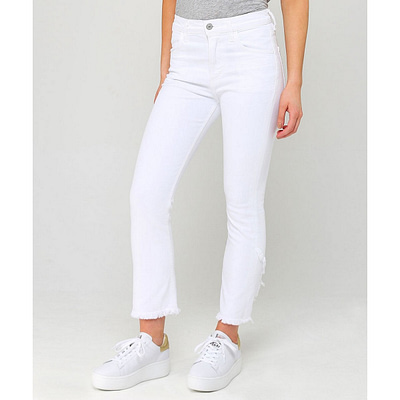 Citizens of Humanity • witte Drew Fray High Rise Crop Flare