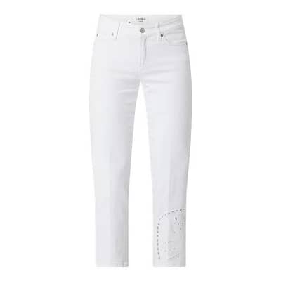 Cambio • witte jeans Paris Straight Cropped