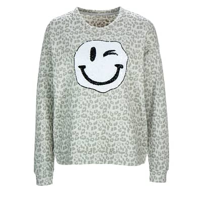 Frogbox • beige trui met smiley