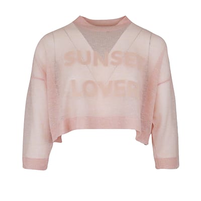 Marc Aurel • roze cropped top met sunset lover