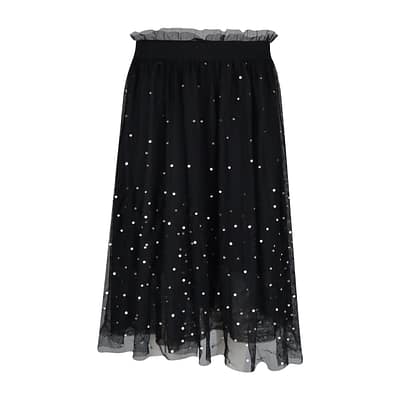 Princess goes Hollywood • zwarte midi rok met tule en pailletten