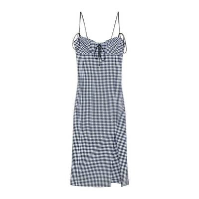 Patrizia Pepe • zwart wit geruite midi jurk