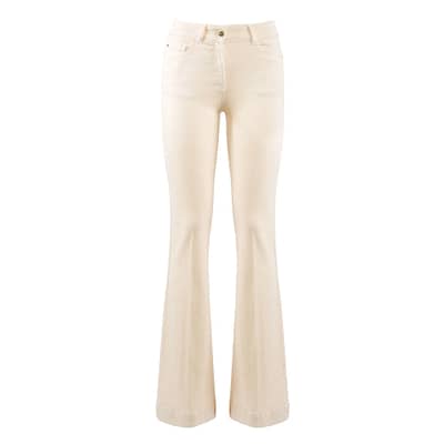 Nenette • flared jeans in licht beige