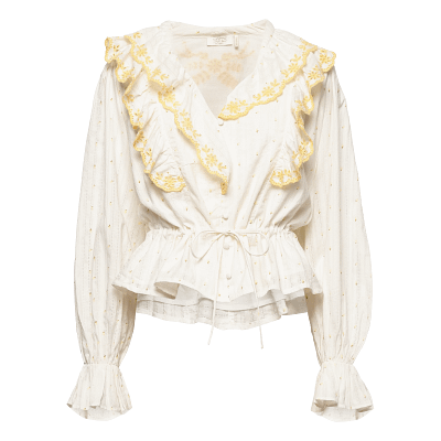 Notes du Nord • ecru blouse Ciara met kant
