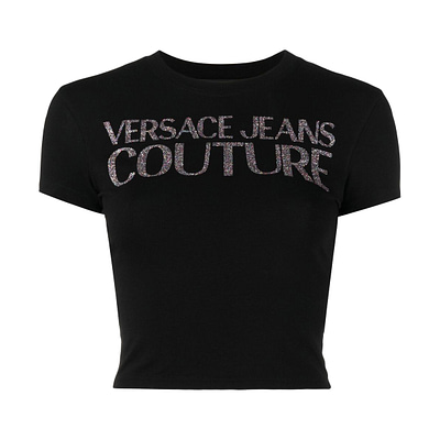 Versace Jeans Couture • zwart cropped t-shirt