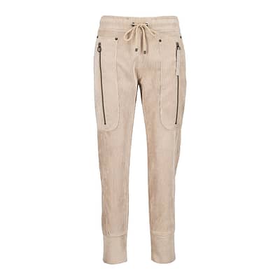 MAC • beige ribfluwelen broek Future 2.08 casual