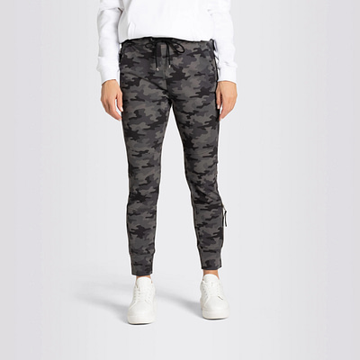 MAC • relaxte broek Jogger zip in camouflage